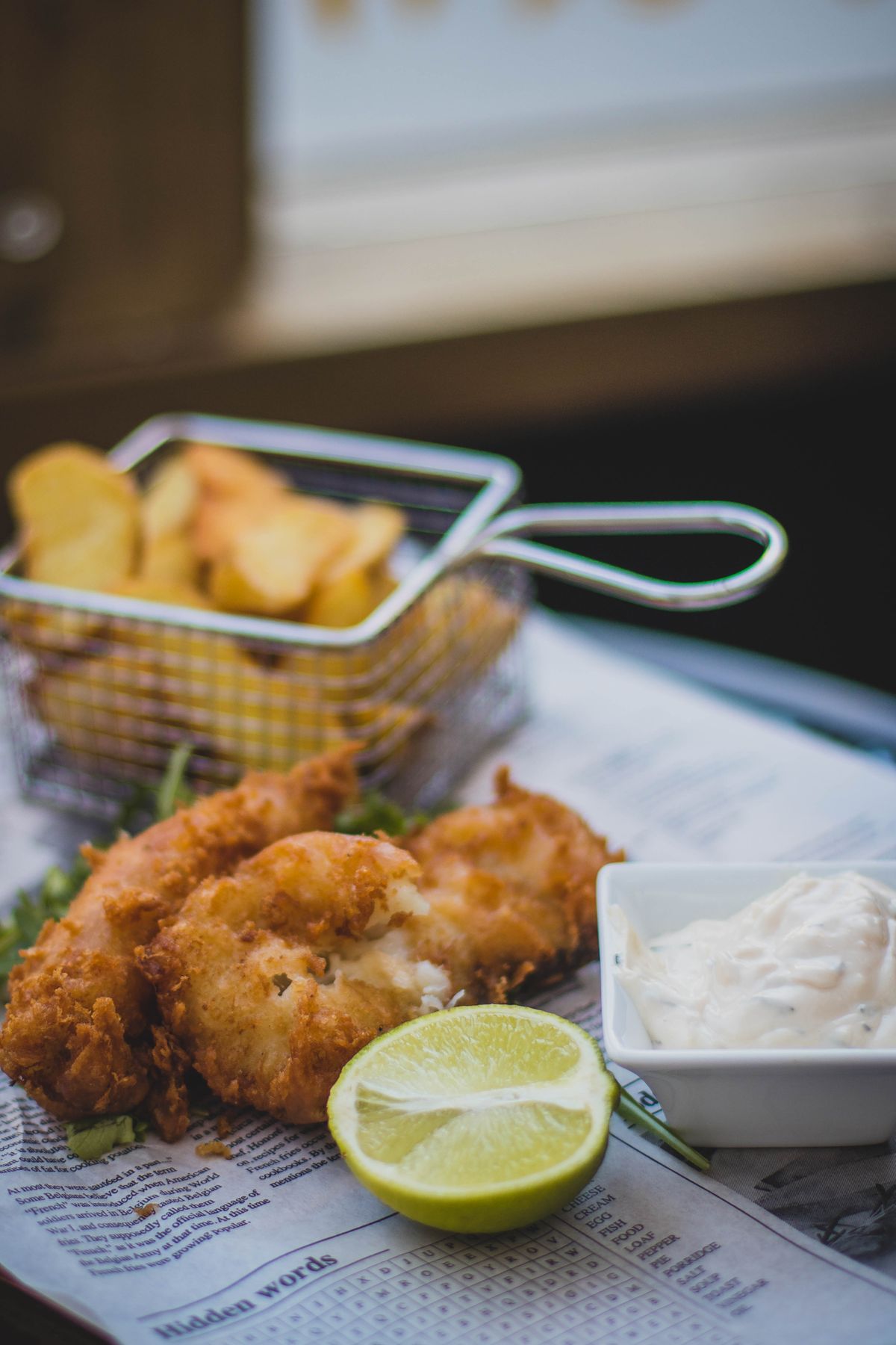 Beer battered fish and chips at Morgans On The Danforth